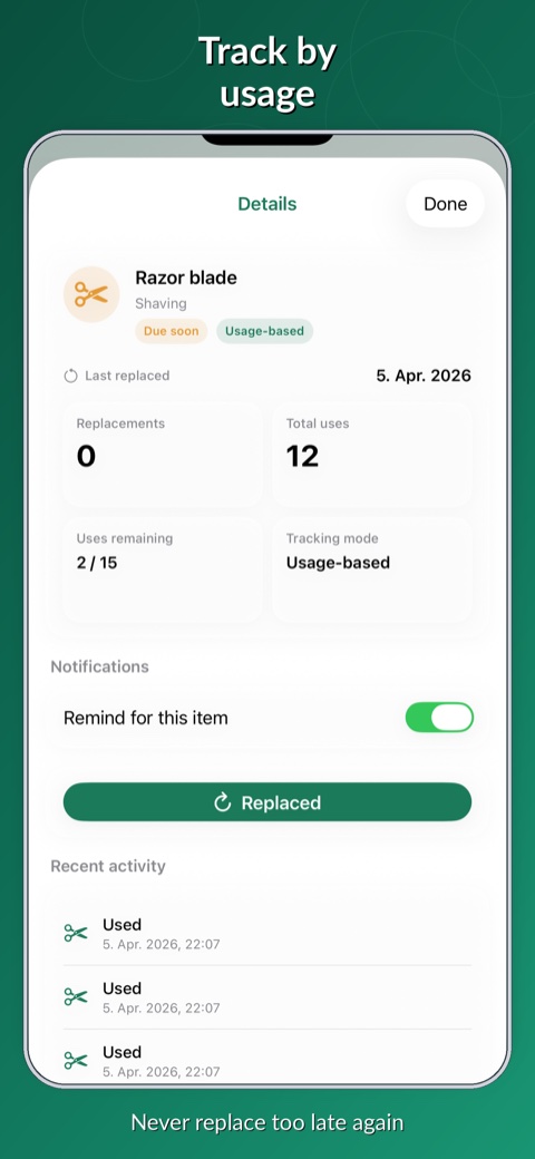 erneu screenshot: track by tap