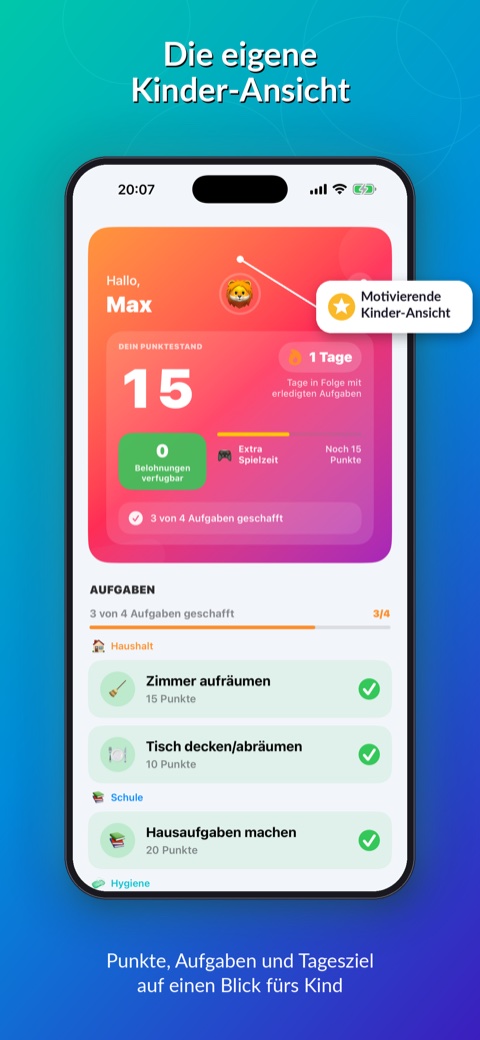 Kudo Kouri Screenshot: Kids Dashboard